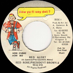 Anthony Red Rose / Prezident Brown / Anthony Malvo Red Alert USED VINYL 7INCH 45 RPM