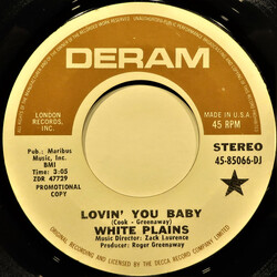 White Plains Lovin' You Baby USED VINYL 7INCH 45 RPM PROMO STEREO MONO