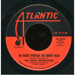 The Sweet Inspirations Do Right Woman - Do Right Man / Reach Out For Me USED VINYL 7INCH 45 RPM