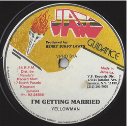Yellowman I'm Getting Married / Nightflight USED VINYL 12INCH 45 RPM