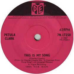 Petula Clark This Is My Song USED VINYL 7INCH 45 RPM SINGLE