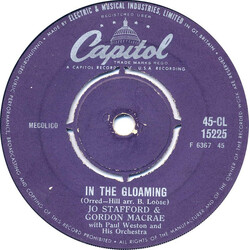 Jo Stafford / Paul Weston (2) / The Ravenscroft Quartet The Old Rugged Cross USED VINYL 7INCH 45 RPM