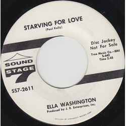 Ella Washington Starving For Love USED VINYL 7INCH 45 RPM SINGLE PROMO