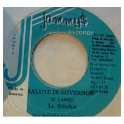 Lieutenant Stitchie Salute Di Governor USED VINYL 7INCH 45 RPM