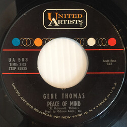 Gene Thomas Peace Of Mind / The Puppet USED VINYL 7INCH 45 RPM SINGLE