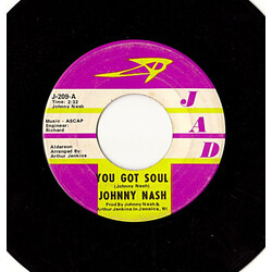 Johnny Nash You Got Soul / Don't Cry USED VINYL 7INCH 45 RPM STYRENE