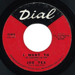 Joe Tex I Want To (Do Everything For You) / Funny Bone USED VINYL 7INCH 45 RPM SINGLE STYRENE