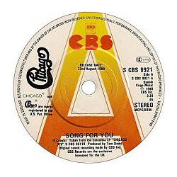 Chicago (2) Song For You USED VINYL 7INCH 45 RPM SINGLE PROMO
