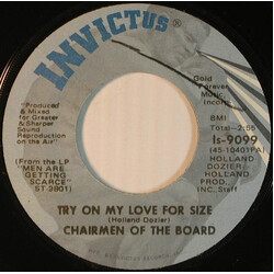 Chairmen Of The Board Try On My Love For Size / Working On A Building Of Love USED VINYL 7INCH 45 RPM SINGLE