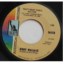 Jerry Wallace That's What Fools Are For / Another Time, Another Place, Another World USED VINYL 7INCH 45 RPM SINGLE PROMO