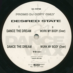 Desired State Dance The Dream USED VINYL 12INCH PROMO 33 S RPM