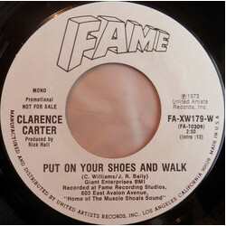 Clarence Carter Put On Your Shoes And Walk USED VINYL 7INCH 45 RPM PROMO STYRENE STEREO MONO