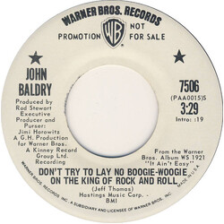 Long John Baldry Don't Try To Lay No Boogie-Woogie On The King Of Rock And Roll USED VINYL 7INCH 45 RPM PROMO