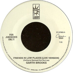 Garth Brooks Friends In Low Places (Live Version ) / Thunder Rolls (Live Version) USED VINYL 7INCH 45 RPM