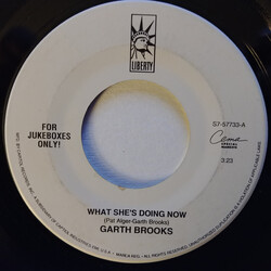 Garth Brooks What She's Doing Now / Friends In Low Places USED VINYL 7INCH 45 RPM JUKEBOX