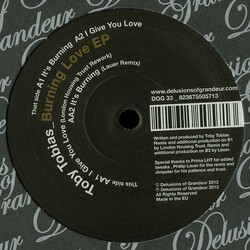 Toby Tobias Burning Love EP USED VINYL 12INCH EP 33 S RPM