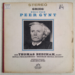Sir Thomas Beecham / The Royal Philharmonic Orchestra / The Beecham Choral Society Grieg - Music From Peer Gynt Vinyl LP USED
