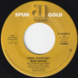 Linda Ronstadt Blue Bayou USED VINYL 7INCH 45 RPM SINGLE REISSUE STEREO