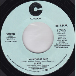 Slave The Word Is Out USED VINYL 7INCH 45 RPM PROMO