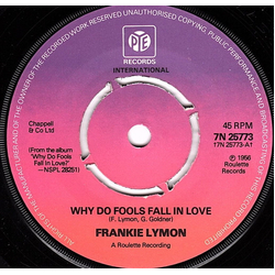 Frankie Lymon Why Do Fools Fall In Love Vinyl 7" USED