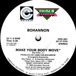 Hamilton Bohannon Make Your Body Move VINYL 12" USED
