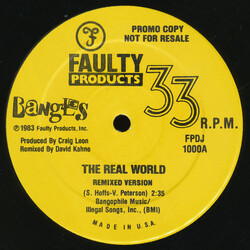Bangles The Real World USED VINYL 12INCH 33 S RPM PROMO