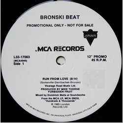 Bronski Beat Run From Love VINYL 12" USED