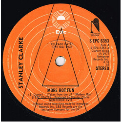 Stanley Clarke More Hot Fun USED VINYL 7INCH 45 RPM SINGLE PROMO STEREO