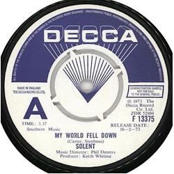 Solent My World Fell Down USED VINYL 7INCH 45 RPM SINGLE PROMO