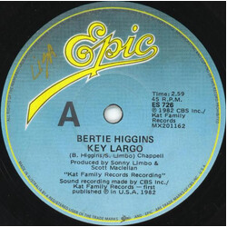 Bertie Higgins Key Largo USED VINYL 7INCH 45 RPM SINGLE
