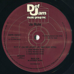 Ja Rule Put It On Me USED VINYL 12INCH 33 S RPM PROMO STEREO