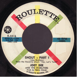 Joey Dee & The Starliters Shout USED VINYL 7INCH 45 RPM SINGLE