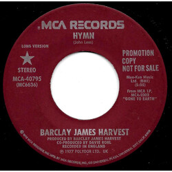 Barclay James Harvest Hymn USED VINYL 7INCH 45 RPM PROMO