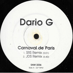 Dario G Carnaval De Paris Vinyl 12" USED