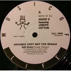Asher D (2) / Joseph Cotton Still Kickin' USED VINYL 12INCH 33 S RPM PROMO