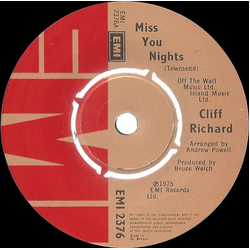 Cliff Richard Miss You Nights Vinyl 7" USED