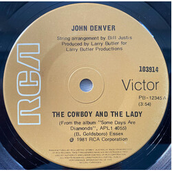 John Denver The Cowboy And The Lady USED VINYL 7INCH 45 RPM SINGLE