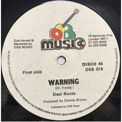 Desi Roots / Jimmy Riley Warning / Summer Time USED VINYL 12INCH 45 RPM