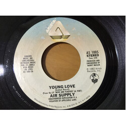 Air Supply Young Love / She Never Heard You Call USED VINYL 7INCH 45 RPM SINGLE STYRENE STEREO