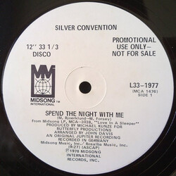Silver Convention Spend The Night With Me USED VINYL 12INCH PROMO 33 S RPM