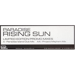 Paradise (3) Rising Sun (Remixes) VINYL 12" USED