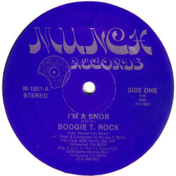 Boogie T. Rock I'm A Snob USED VINYL 12INCH 33 S RPM