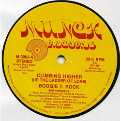 Boogie T. Rock Climbing Higher (Up The Ladder Of Love) USED VINYL 12INCH 33 S RPM