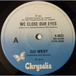 Go West We Close Our Eyes USED VINYL 7INCH 45 RPM SINGLE