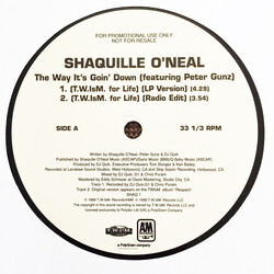 Shaquille O'Neal The Way It's Goin' Down VINYL 12" USED