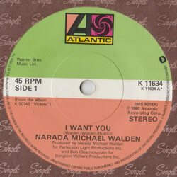 Narada Michael Walden I Want You USED VINYL 7INCH 45 RPM STEREO