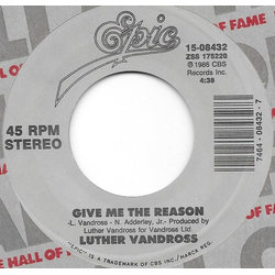 Luther Vandross Give Me The Reason Vinyl 7" USED