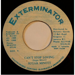 Sugar Minott Can't Stop Loving USED VINYL 7INCH 45 RPM