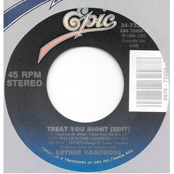 Luther Vandross Treat You Right / I Know You Want To Vinyl 7" USED