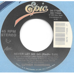 Luther Vandross Never Let Me Go Vinyl 7" USED